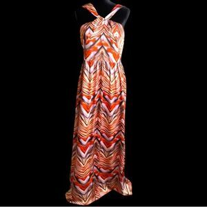 Antonio Melani | Stunning Geometric Silky Feel Maxi | Size 8